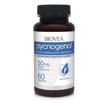 Supliment alimentar Biovea Pycnogenol 50mg 60 capsule de la Krill Oil Impex Srl