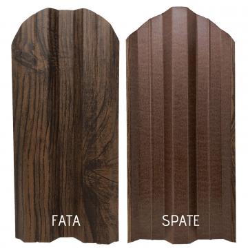 Sipca metalica gard imitatie lemn mahon mat de la Tehnik Total Confort Srl