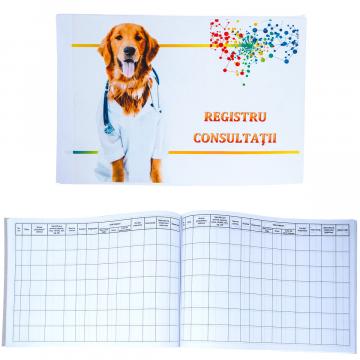 Registru pentru consultatii uz veterinar, 100 file format A4