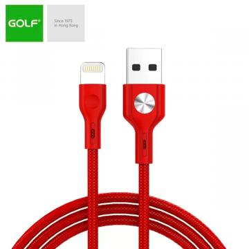 Cablu USB iPhone Lightning CD Leather Golf GC-60i rosu de la Sirius Distribution Srl