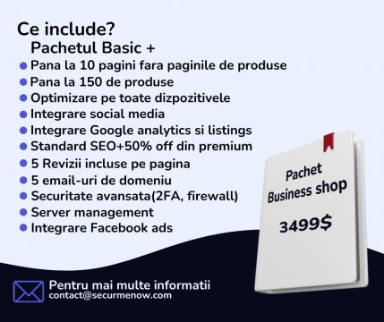 Creare magazin online business de la SecureMeNow S.r.l.