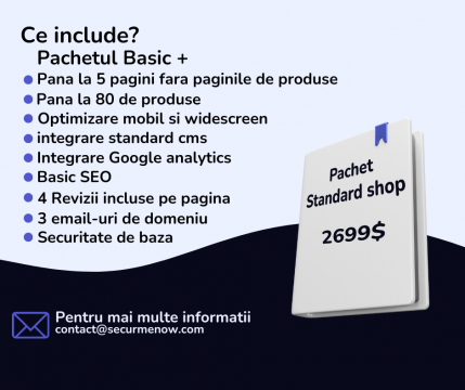 Creare magazin online standard de la SecureMeNow S.r.l.