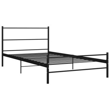 Cadru de pat, negru, 100 x 200 cm, metal de la VidaXL