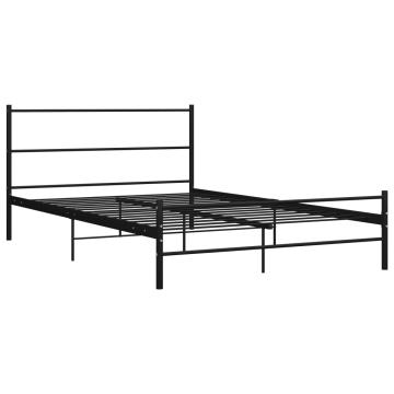 Cadru de pat, negru, 160 x 200 cm, metal de la VidaXL
