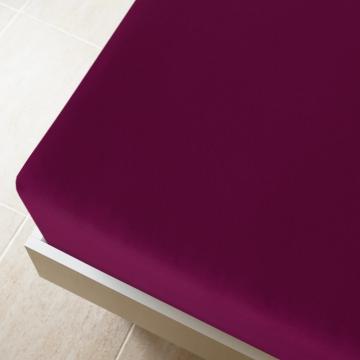 Cearsaf de pat cu elastic, bordo, 90x200 cm, bumbac