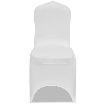 Husa de scaun elastica, 50 buc., alb de la VidaXL