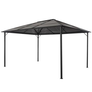 Pavilion cu acoperis, negru, 4 x 3 x 2,6 m, aluminiu si otel de la Comfy Store