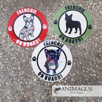 Sticker auto Bulldog Francez - diverse modele