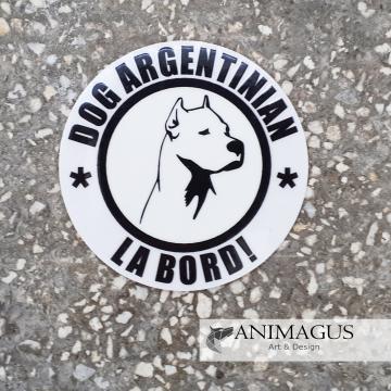 Sticker auto Dog Argentinian - diverse modele de la Arhi Ecus Srl