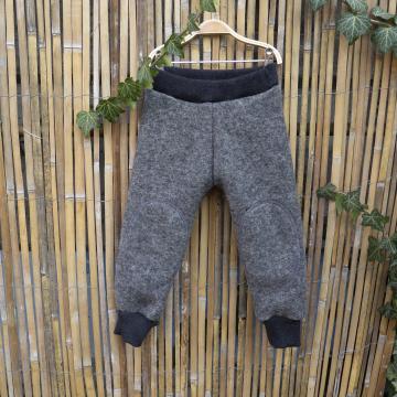 Pantaloni dublati din lana fleece cu interior merinos