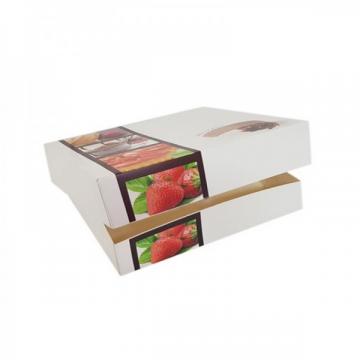 Cutii mini prajituri, design fursecuri, 28*28*8 cm (25buc) de la Practic Online Packaging S.R.L.