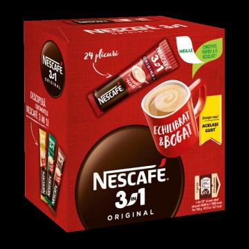 Cafea instant plic Nescafe 3 in 1 Original 24x15g