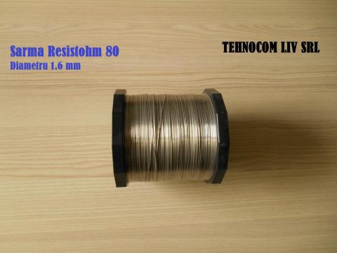 Sarma de nichelina 1.6mm Resistohm 80 de la Tehnocom Liv Rezistente Electrice, Etansari Mecanice