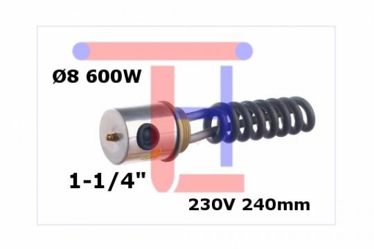 Termoplonjoare incalzire ulei de 1-1/4", 8240mm 600W de la Tehnocom Liv Rezistente Electrice, Etansari Mecanice