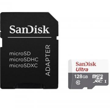 Card de memorie SanDisk Ultra MicroSD, 128GB, Clasa 10, SDSQ