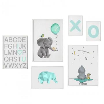 Set 6 tablouri decorative Elefant de la Etoc Online