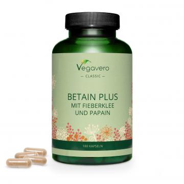 Supliment alimentar Vegavero Betain Plus 500 mg, 180 capsule de la Krill Oil Impex Srl