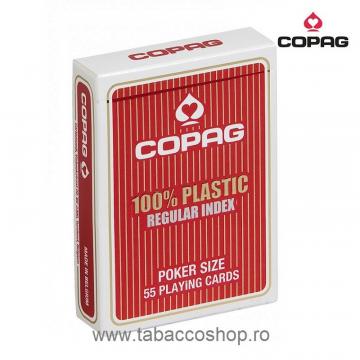 Carti de joc Copag 100% Plastic Regular Index Red de la Maferdi Srl