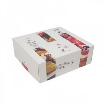 Cutii mini prajituri, design tarta, 32*32*10 cm (25buc) de la Practic Online Packaging Srl
