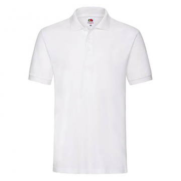 Tricou polo Fruit of the Loom bumbac alb - L