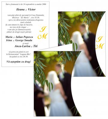 Invitatii de nunta personalizate INVN016 de la Apia Prest Srl