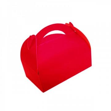 Cutii prajituri, carton rosu, marturii, 17*10 cm (100buc) de la Practic Online Packaging S.R.L.