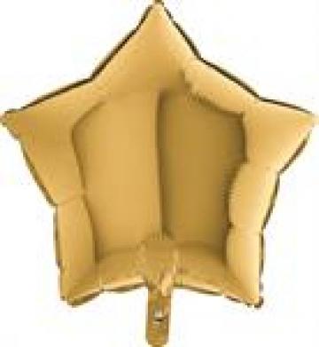 Balon folie Stea Auriu Chrom 45cm