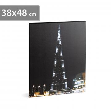 Tablou cu LED - Burj Kalifa, 2 x AA, Family Pound