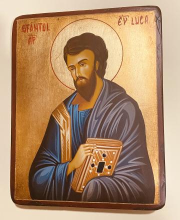 Icoana pictata Sfantul Apostol Ev. Luca 18cm