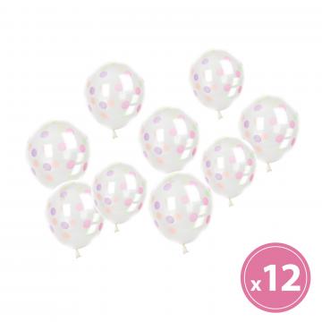 Set baloane cu buline colorate - 12 piese de la Rykdom Trade Srl