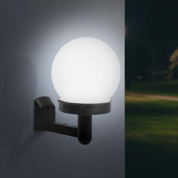 Lampa solara LED - alb rece - neagra, din plastic de la Rykdom Trade Srl
