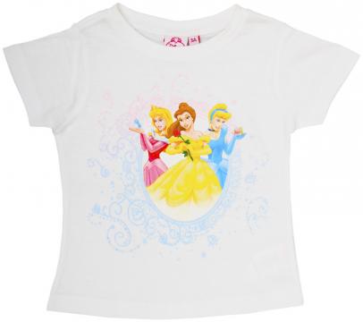 Tricou cu maneca scurta, Printesele Disney, alb de la A&P Collections Online Srl-d