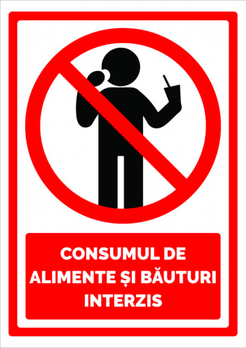 Indicator pentru consumul de alimente si bauturi interzis