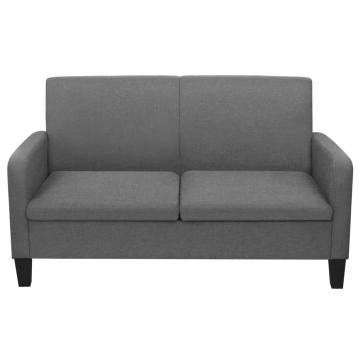 Canapea cu 2 locuri, 135 x 65 x 76 cm, gri inchis