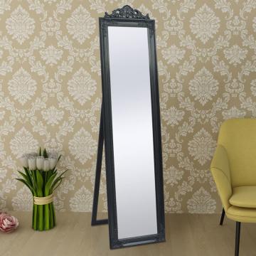 Oglinda verticala baroc 160 x 40 cm negru de la VidaXL