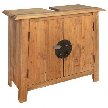 Set mobilier baie din lemn masiv de pin reciclat de la VidaXL