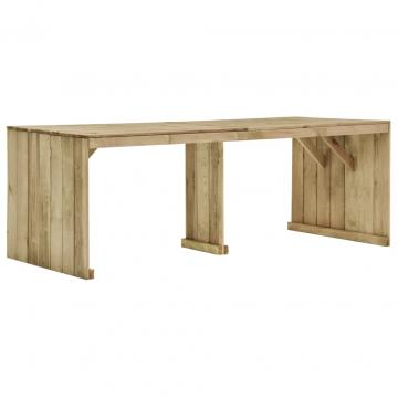 Set mobilier de exterior, 7 piese, lemn de pin tratat