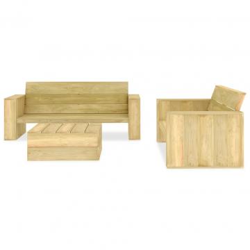 Set mobilier de gradina, 3 piese, lemn de pin tratat de la VidaXL