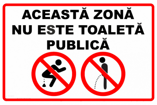 Indicator aceasta zona nu este toaleta publica de la Prevenirea Pentru Siguranta Ta G.i. Srl
