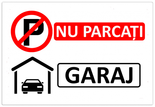 Indicator pentru garaj nu parcati