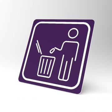 Placuta violet pentru cos de gunoi de la Prevenirea Pentru Siguranta Ta G.i. Srl