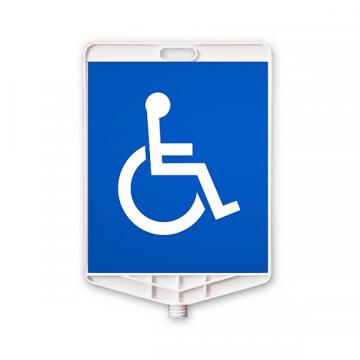 Semn dreptunghiular din plastic pentru parcare cu handicap