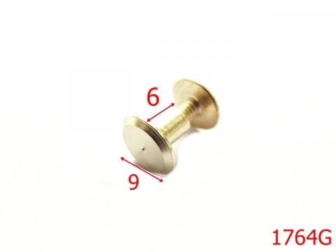 Surub curea picior 9mm/gold 9 mm gold AG26 AJ10 1764G de la Metalo Plast Niculae & Co S.n.c.