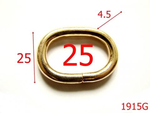 Inel oval 25 mm 4.5/otel/gold 25 mm 4.5 gold 3F6 AP36 1915G de la Metalo Plast Niculae & Co S.n.c.
