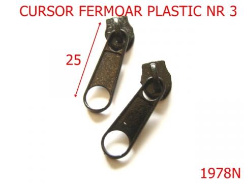 Cursor fermoar plastic nr3/vopsit negru nr 1978N de la Metalo Plast Niculae & Co S.n.c.