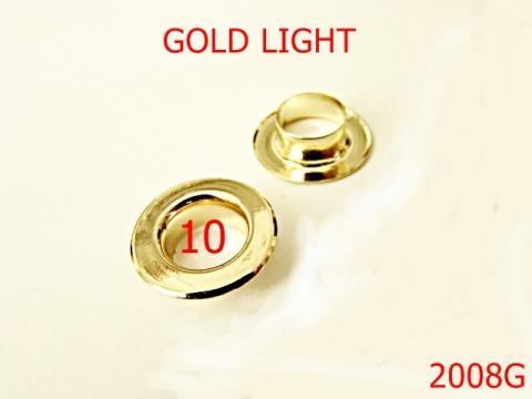 Ochet 10mm/otel/gold light 10 mm gold 2008G