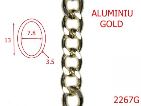 Lant aluminiu sarma de 3.5 mm/gold 2267G
