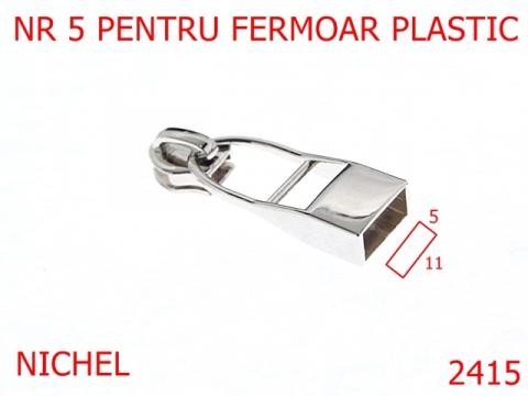 Cursor nr 5 fermoar plastic nichel 2415 de la Metalo Plast Niculae & Co S.n.c.