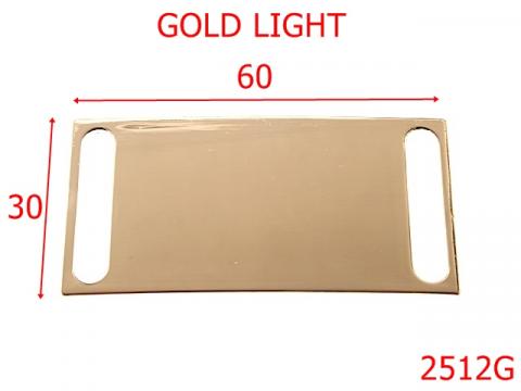 Placuta ornamentala 60x30 gold light 60 mm 2512G de la Metalo Plast Niculae & Co S.n.c.