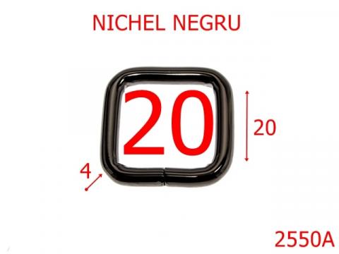Inel dreptunghiular 20 mm 4 nichel negru 3J6 3J5, 2550N de la Metalo Plast Niculae & Co S.n.c.